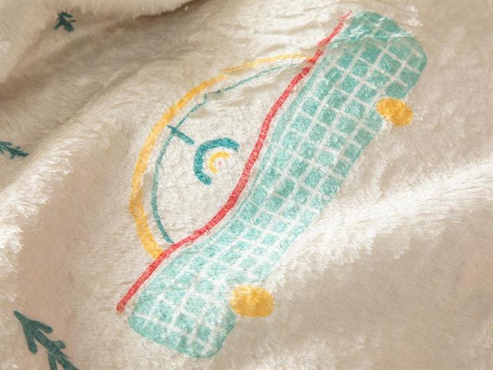 Araba Pătură Pentru Copii, Wellsoft, 100*120 Cm, Gri Deschis