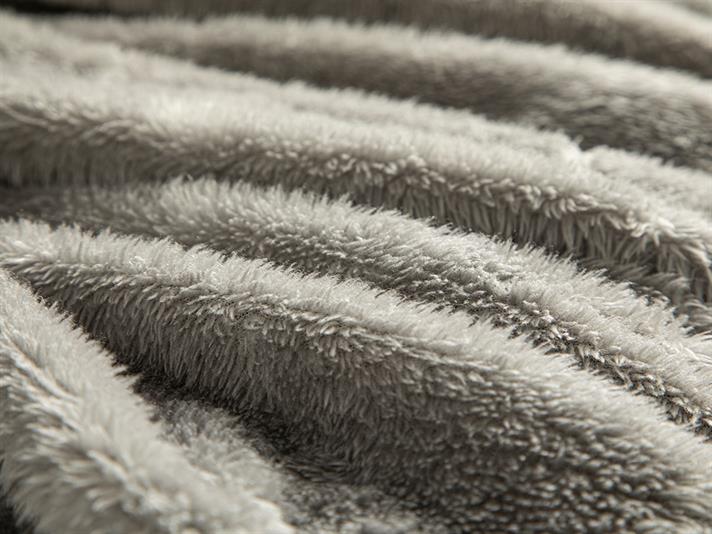 Pătură decorativă pentru fotoliu sau canapea, Arancia, poliester, 130x170 cm, gri