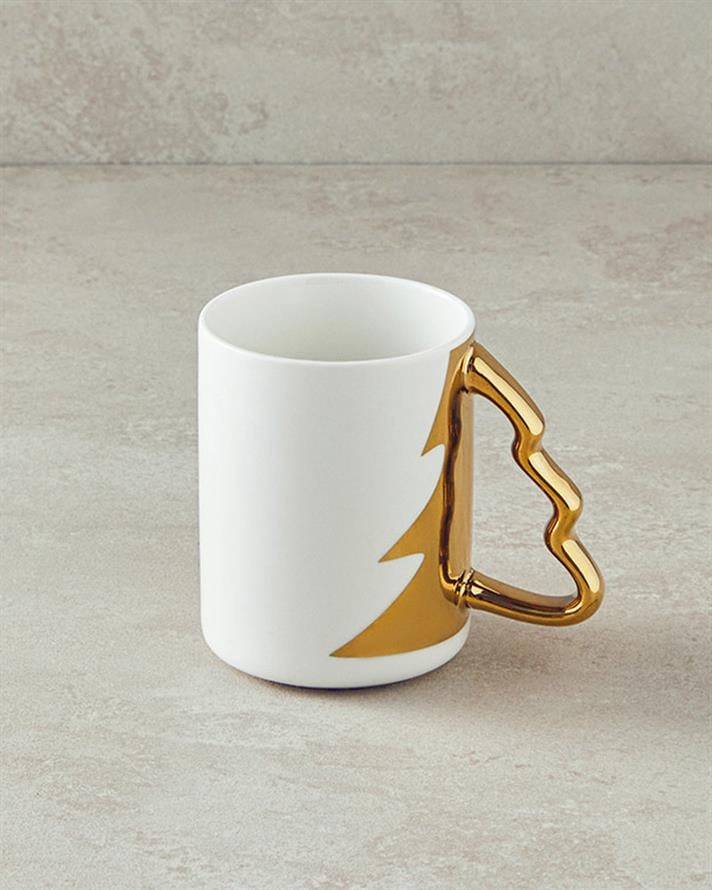 Arbore de iarnă Porțelan New Bone China Cană 400 ml Gold