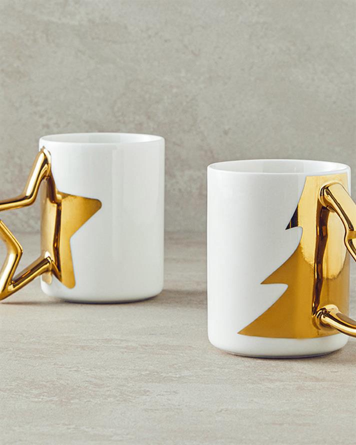 Arbore de iarnă Porțelan New Bone China Cană 400 ml Gold