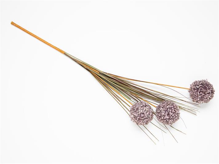 Grass Bush Artificial Flower - One Pc 63 cm Light Damson
