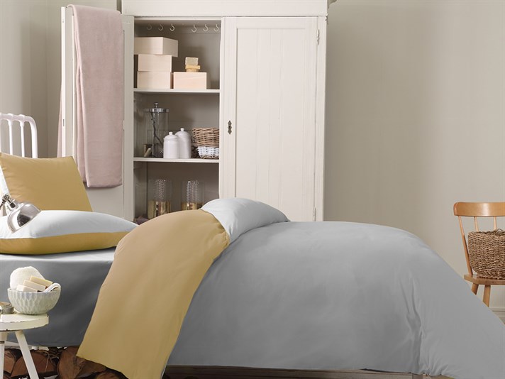 Arcadia Cottony  2 pentru o persoană  SET PENTRU FAMILIE 160x220 cm + 160x220 cm Gray-Mustard