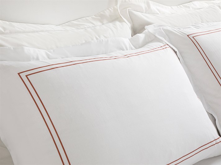 Arcadia Cu Bumbac King Size Set Lenjerie De Pat 240x220 cm Teracota
