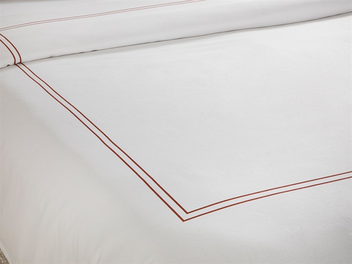 Arcadia Cu Bumbac King Size Set Lenjerie De Pat 240x220 cm Teracota