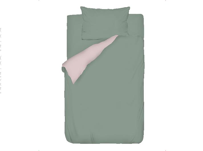  Lenjerie de pat completă pentru o persoană, Arcadia, bumbac, 160x220 Cm/ 100X200 cm/ 50x70 cm, verde