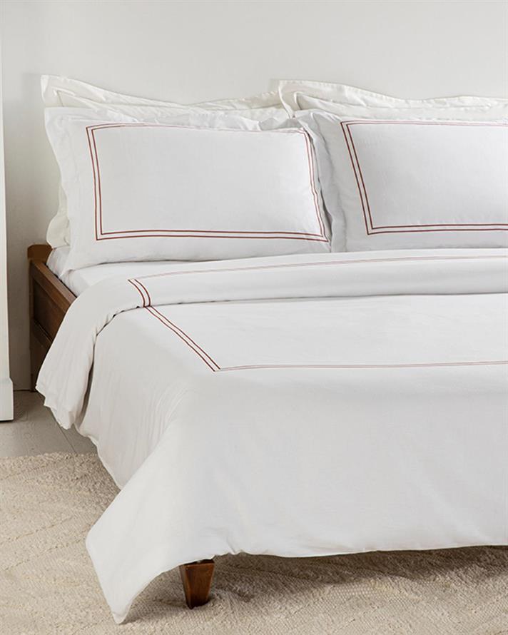 Arcadia Cottony Persoană Dublă Set Lenjerıe De Pat 200X220 Cm Teracotă