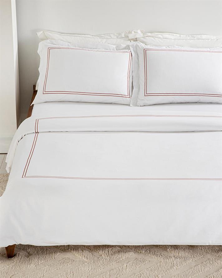 Arcadia Cottony Persoană Dublă Set Lenjerıe De Pat 200X220 Cm Teracotă