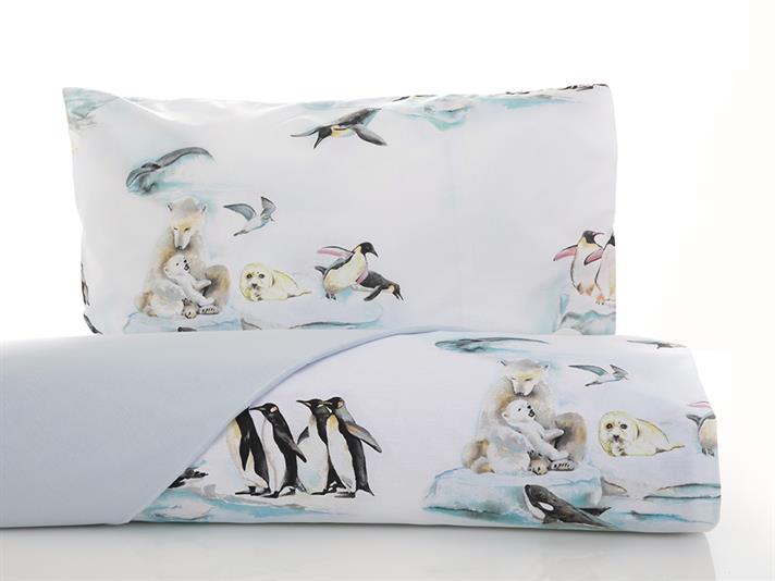 Arctic Cottony Double Person  SET LENJERIE DE PAT 200x220 cm Albastru.