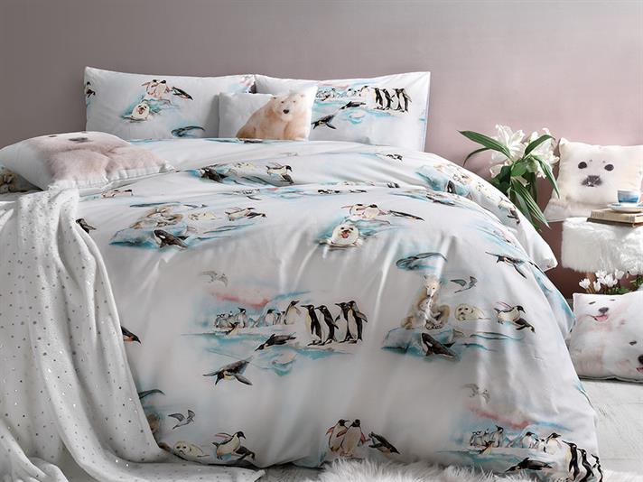 Arctic Cottony Double Person  SET LENJERIE DE PAT 200x220 cm Albastru.