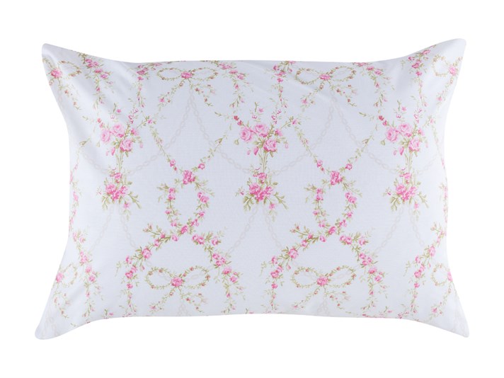 Arcul de trandafiri Cu Bumbac Cu 2 Piese Față De Pernă 50x70 cm Fucsia