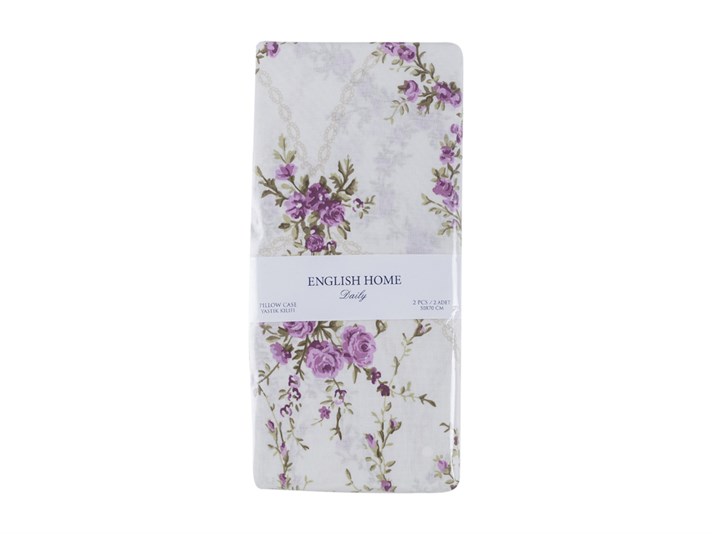Arcul de trandafiri Cu Bumbac Cu 2 Piese Față De Pernă 50x70 cm Lila