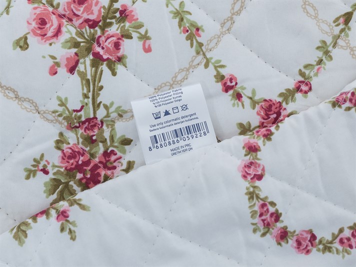 Arcul de trandafiri  Microfibră Pentru o persoana  SET CUVERTURĂ DE PAT 160x240 cm Roz