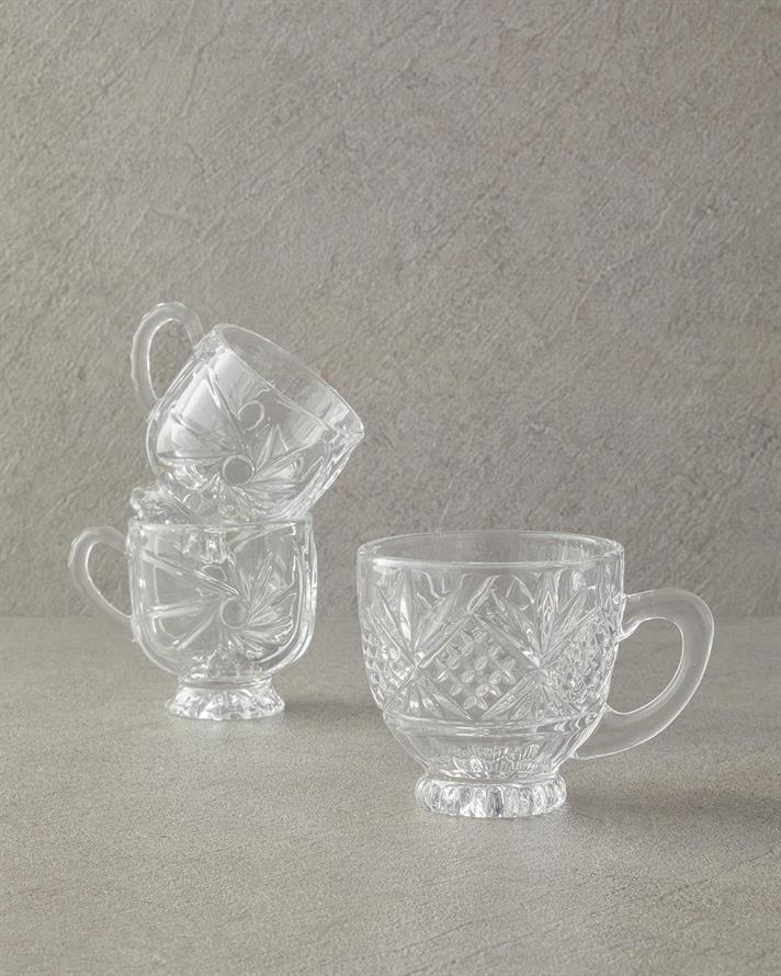 Areca Sticlă Cu 2 Piese Cană 160 ml Transparent