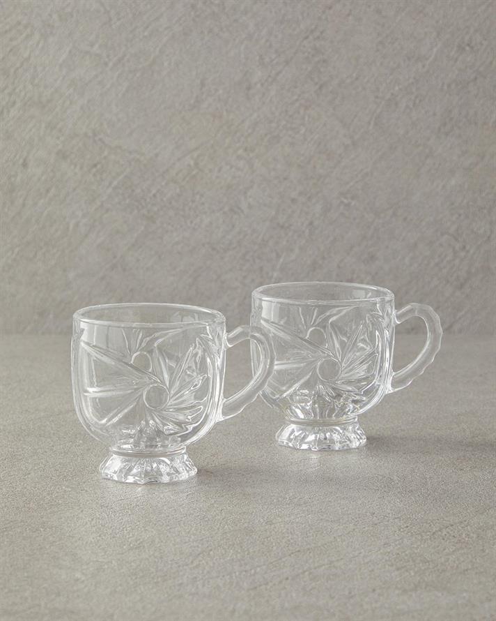 Areca Sticlă Cu 2 Piese Cană 160 ml Transparent