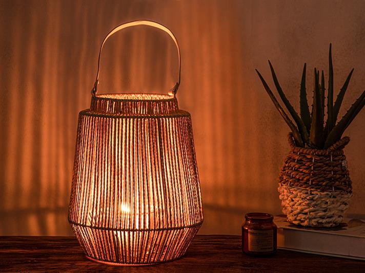 Aria Lantern 27x27x31,6 cm Brown