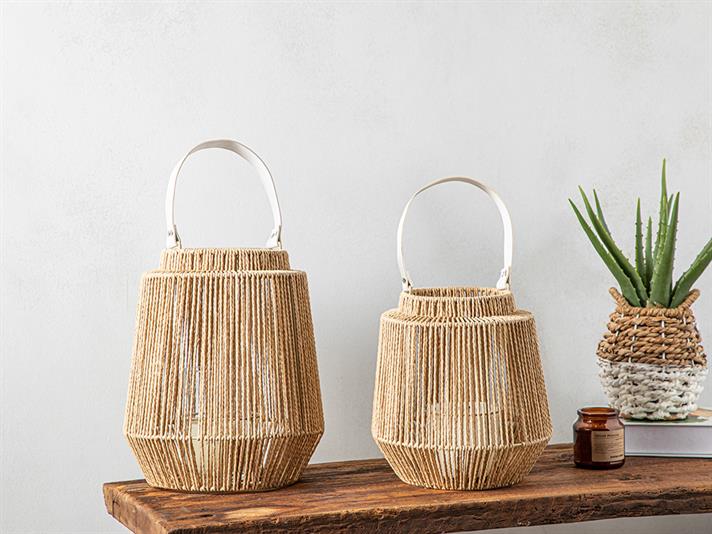 Aria Lantern 27x27x31,6 cm Brown