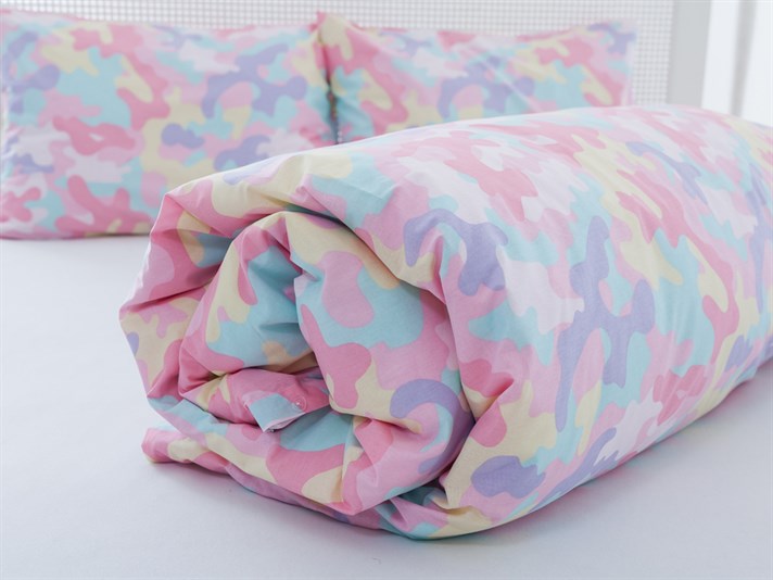 armată Cu Bumbac Double Lenjerie De Pat 200x220 cm Roz