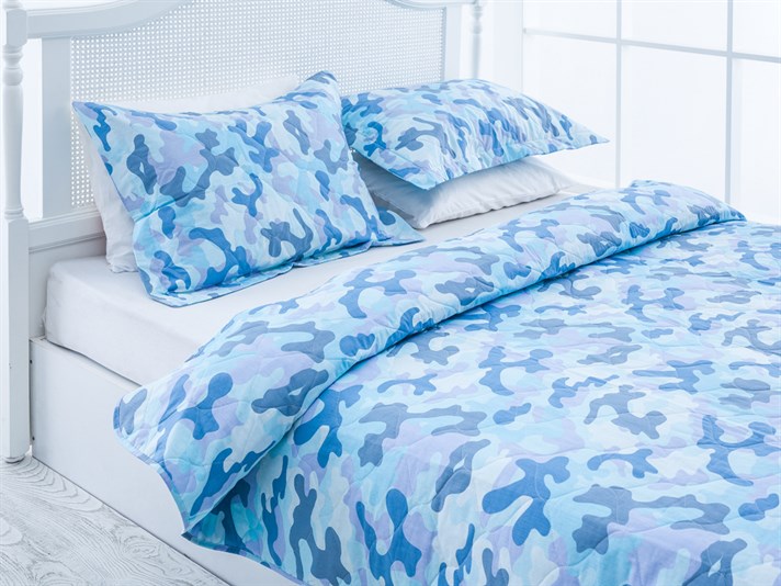 armată Cottony Persoană dublă  SET CUVERTURĂ DE PAT 240x260 cm Albastru
