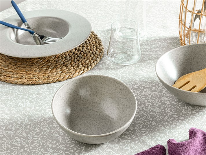 Armonia Ceramic Pasta Plate 28 cm Gray