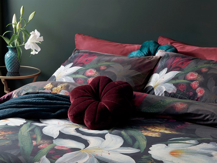 Art Bloom Cu Bumbac Super King Set Lenjerie De Pat 260x220 cm Cafeniu