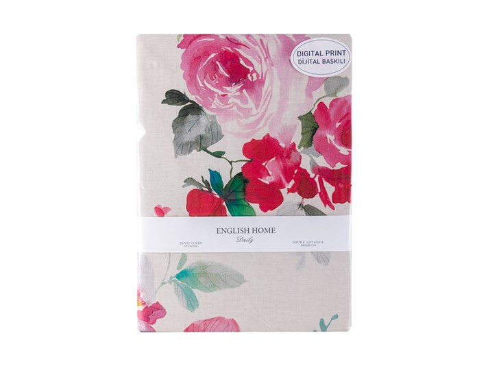 Arta florilor Cu Bumbac Double Lenjerie De Pat 200x220 cm Roz