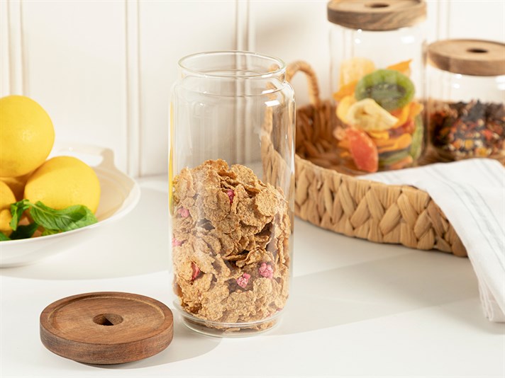 Ashley Borosilicate Glass Storing Jar 1000 ml Transparent