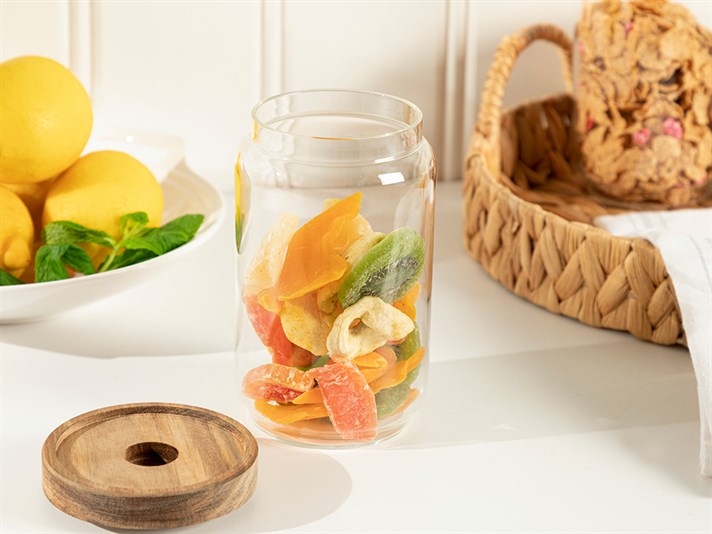 Ashley Borosilicate Glass Storing Jar 700 ml Transparent