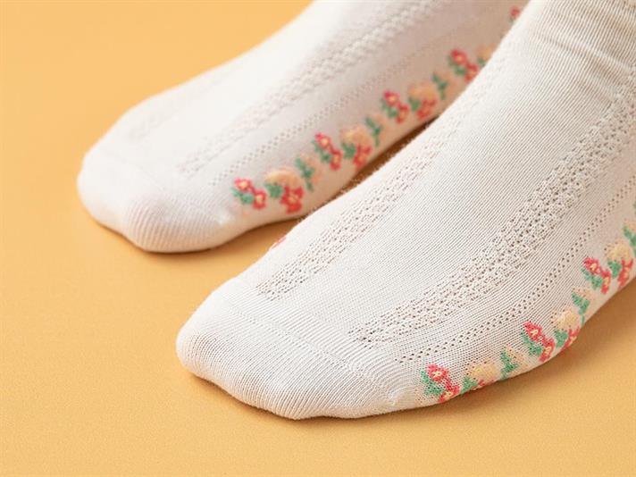 Ashley Cotton Women Single Socks 36-40 Ecru