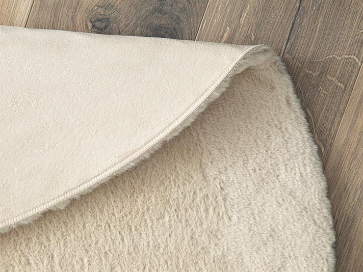 Covor blană artificială, Soft Touch, 120 cm, acril, bej