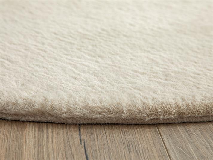 Covor blană artificială, Soft Touch, 120 cm, acril, bej