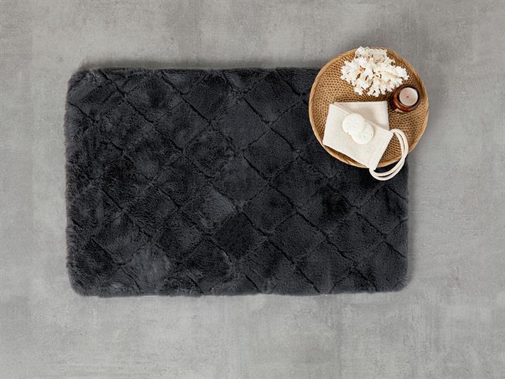 Covoraș de baie, Soft Touch, poliester, 50x80 cm, antracit