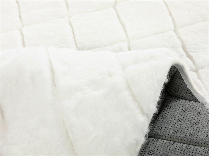 Covor imitație blană, Soft Touch, 120 cm, acril, alb