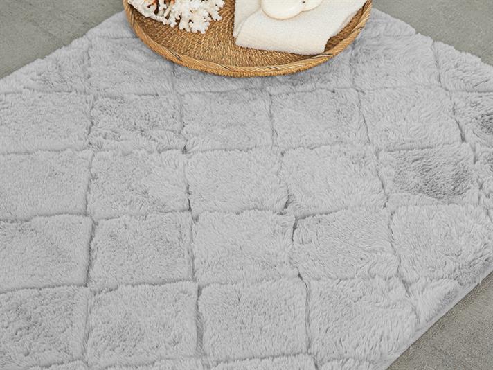 Atingere Moale Rabbit Peluş Covoraș Pentru Baıe 50X80 Cm Сиво