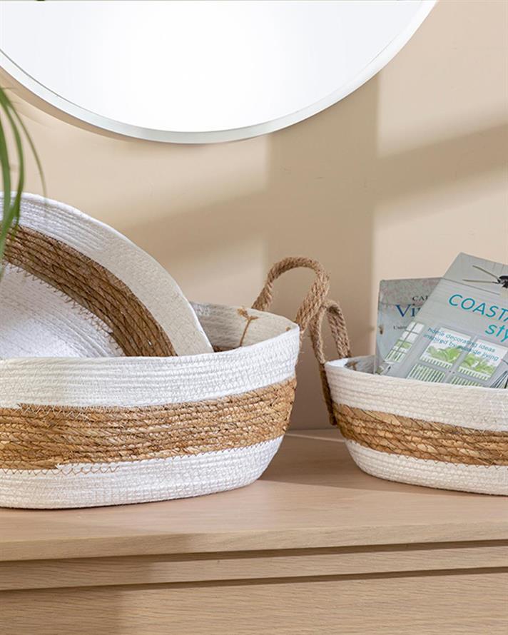 Audrey Coș , 44*26*18 Cm, Gri-Albastru