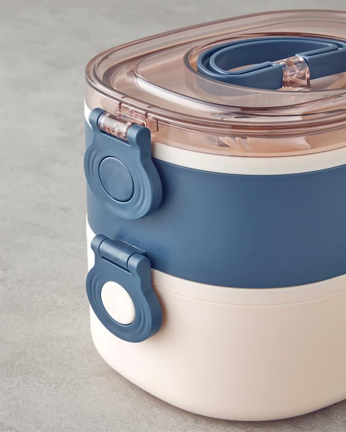 Audrey Oțel Inoxidabil 8 Piese Lunch Box 1900 ml Bleumarin
