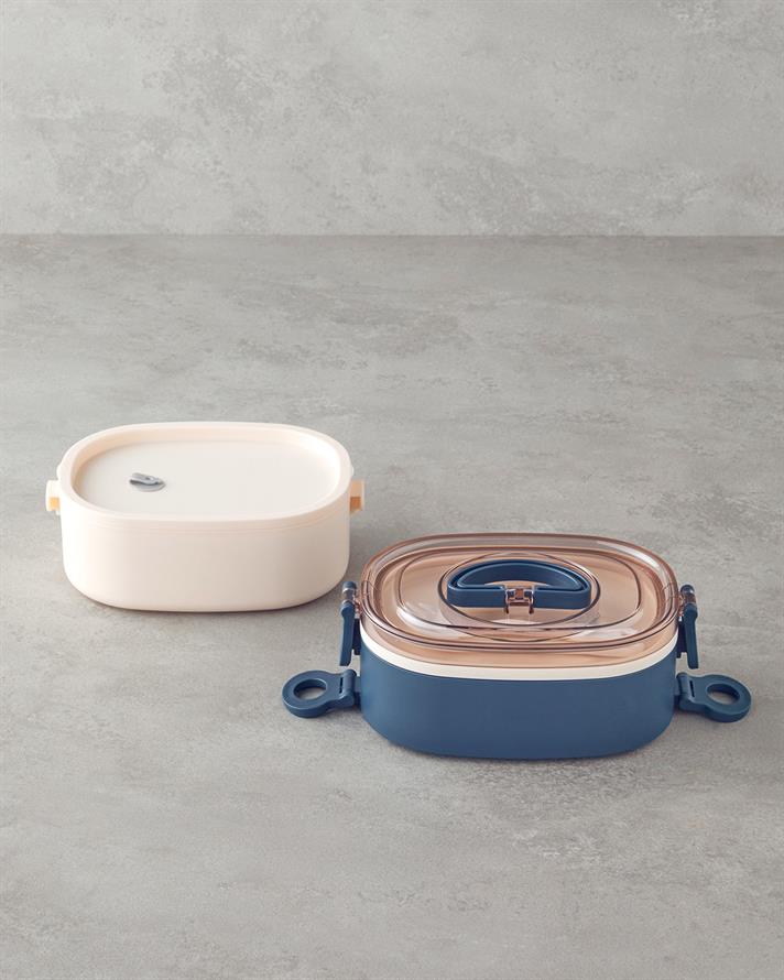 Audrey Oțel Inoxidabil 8 Piese Lunch Box 1900 ml Bleumarin