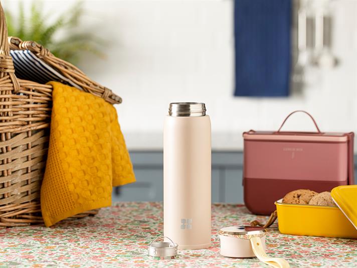 Aura Stainless Steel Thermos 450 ml Beige