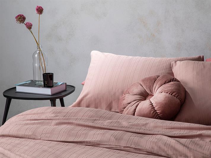 Aurora Set Lenjerie De Pat King Size - Set Lenjerie De Pat Bumbac & Viscoză | English Home, 240 x 220 cm, Trandafir Usca