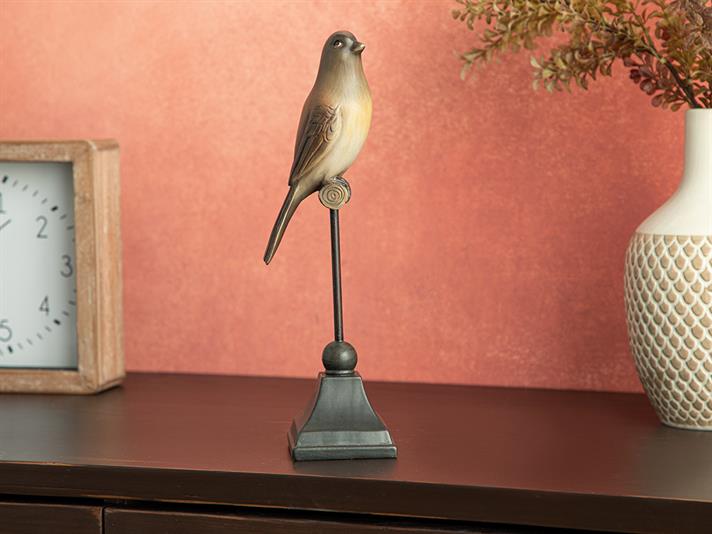Autumn Birds Decorative Object 9,3x7,3x28,5 cm Brown