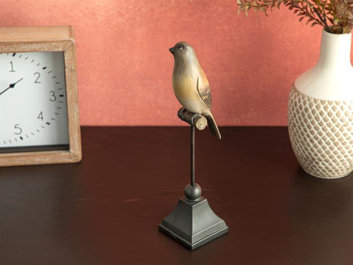 Autumn Birds Decorative Object 9,3x7,3x28,5 cm Brown