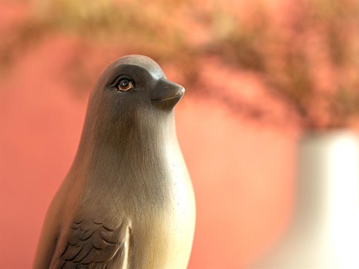 Autumn Birds Decorative Object 9,3x7,3x28,5 cm Brown