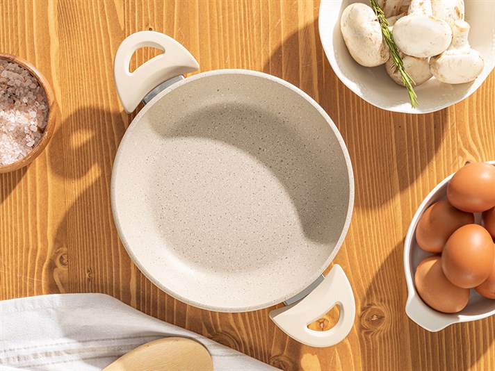 Ava Granite Fry Pan 22 cm Beige