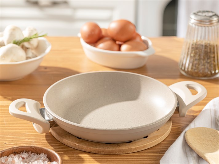 Ava Granite Fry Pan 22 cm Beige