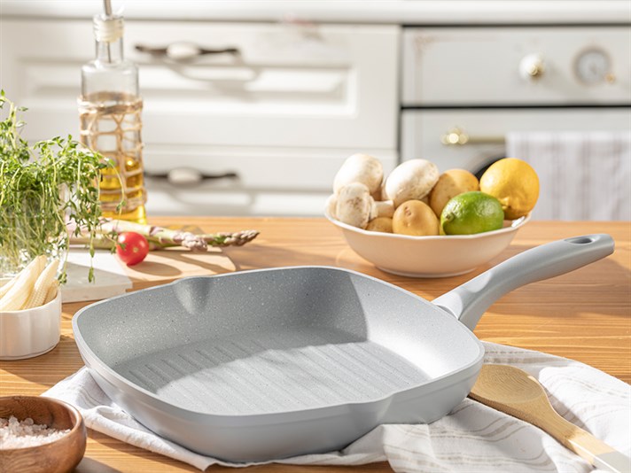 Ava Granite Grill Pan 28 cm Gray