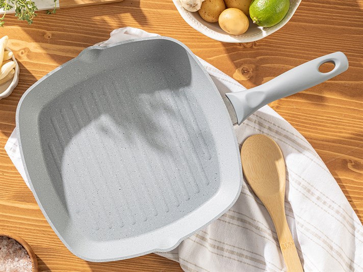 Ava Granite Grill Pan 28 cm Gray