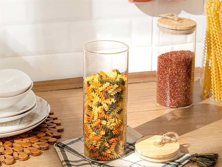 Ava Glass Storing Jar 1000 ml Transparent