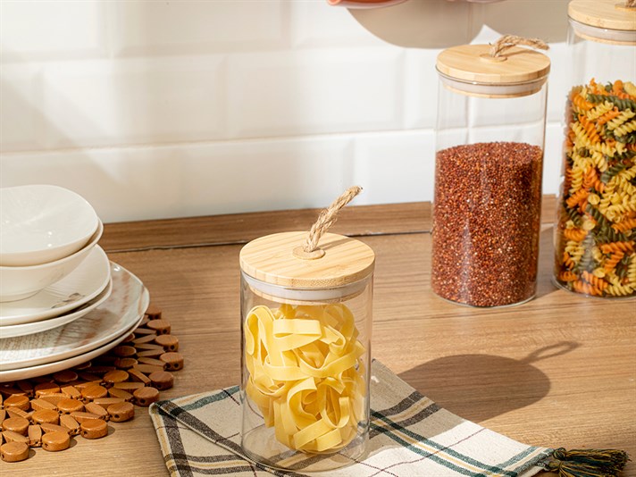 Ava Glass Storing Jar 580 ml Transparent