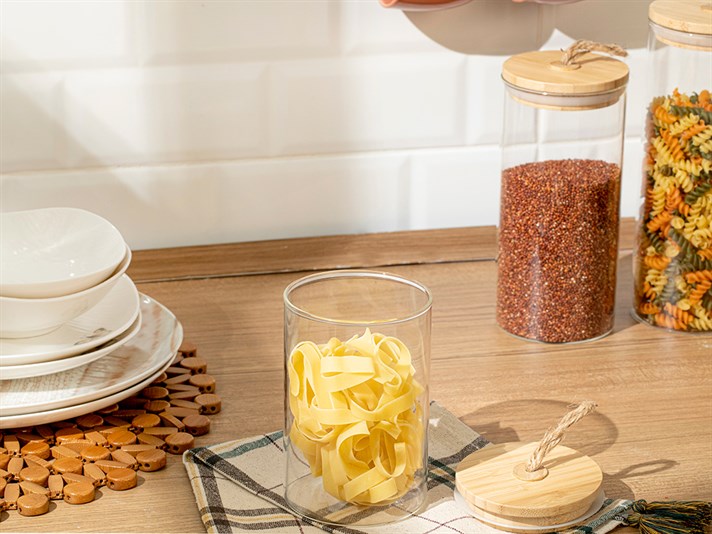 Ava Glass Storing Jar 580 ml Transparent