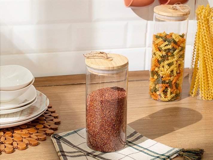 Ava Glass Storing Jar 700 ml Transparent
