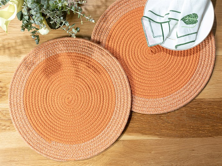 Avery Polyestere 2 Set Place Mat 38 cm Orange,